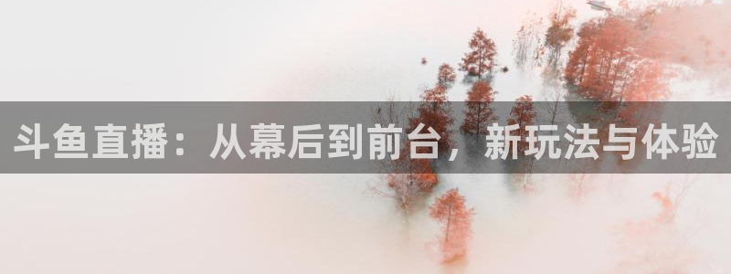 so米体育nba直播：斗鱼直播：从幕后到前台，新玩法与体验